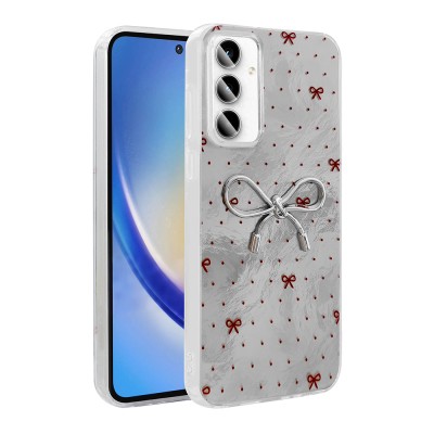 Galaxy A55 Case Camera Protection Figured Zore Ponti Silicone Cover - 5
