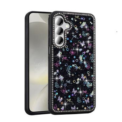 Galaxy A55 Case Stone and Glitter Design Zore Azra Cover - Zore