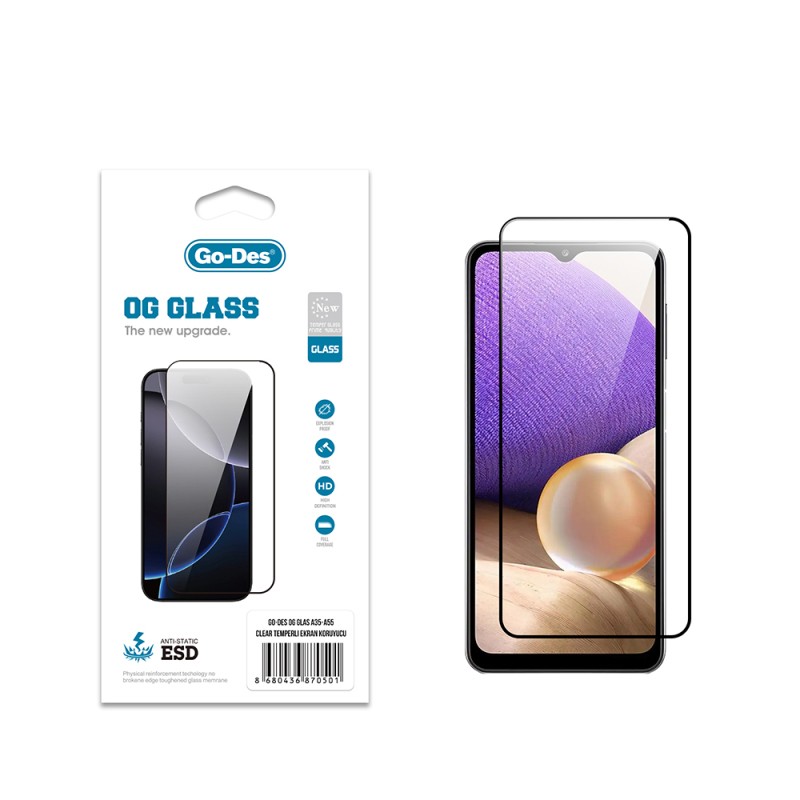 Galaxy A55 Go Des OG Glass Antistatic Tempered Glass Screen Protector - 1