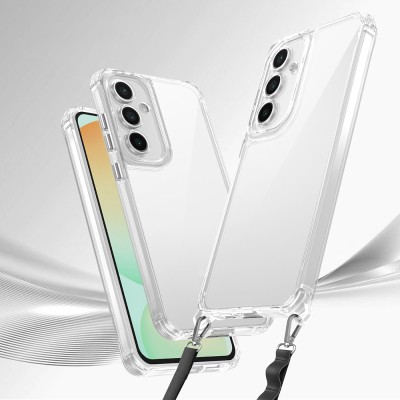 Galaxy A56 Case Airbag Detachable Strap Zore Snap Silicone Cover - 3