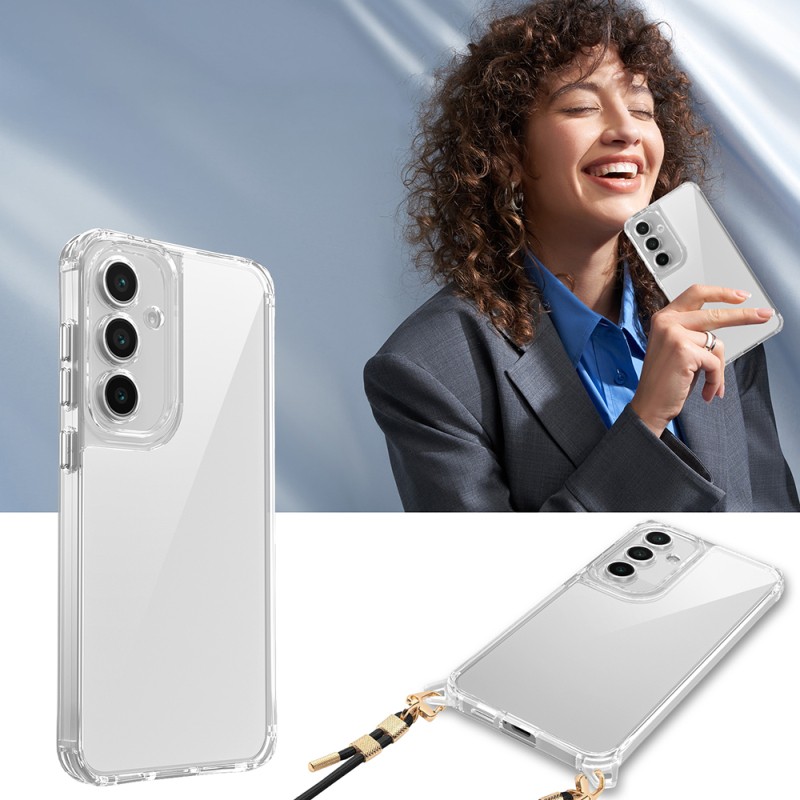 Galaxy A56 Case Airbag Detachable Strap Zore Snap Silicone Cover - 7