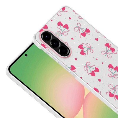 Galaxy A56 Case with Camera Protector, Patterned Zore Clip Cover - 10