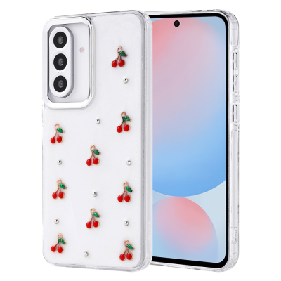 Galaxy A56 Kılıf Airbag Tasarımlı Simli Şeffaf Zore Kutup Kapak - Zore