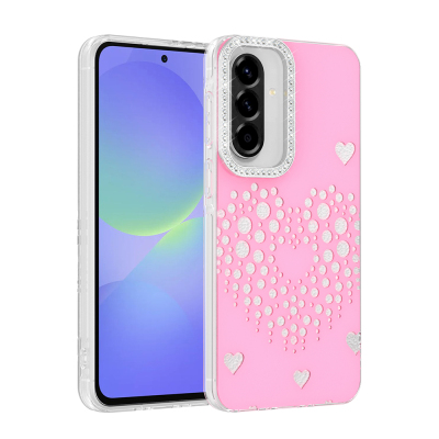 Galaxy A56 Kılıf Damla Taşlı Zore Rivas Sert PC Kapak - Zore