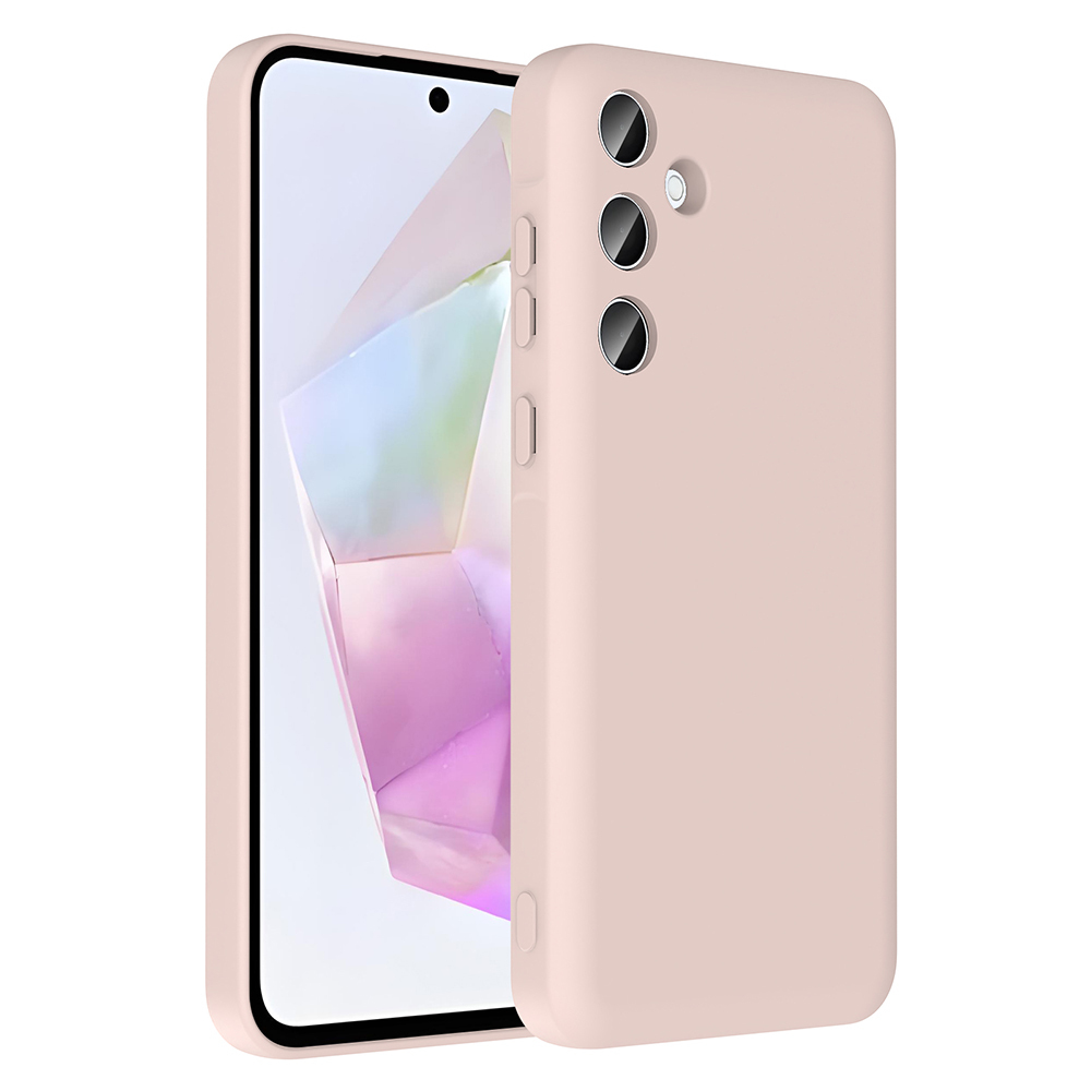 Galaxy A56 Kılıf Kamera Korumalı Kartlık Hazneli NXXA Vitra Kapak - Pembe