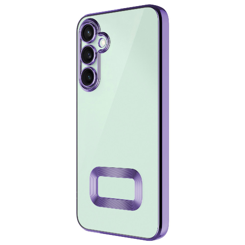 Galaxy A56 Kılıf Kamera Korumalı Logo Gösteren Zore Omega Kapak - Lila