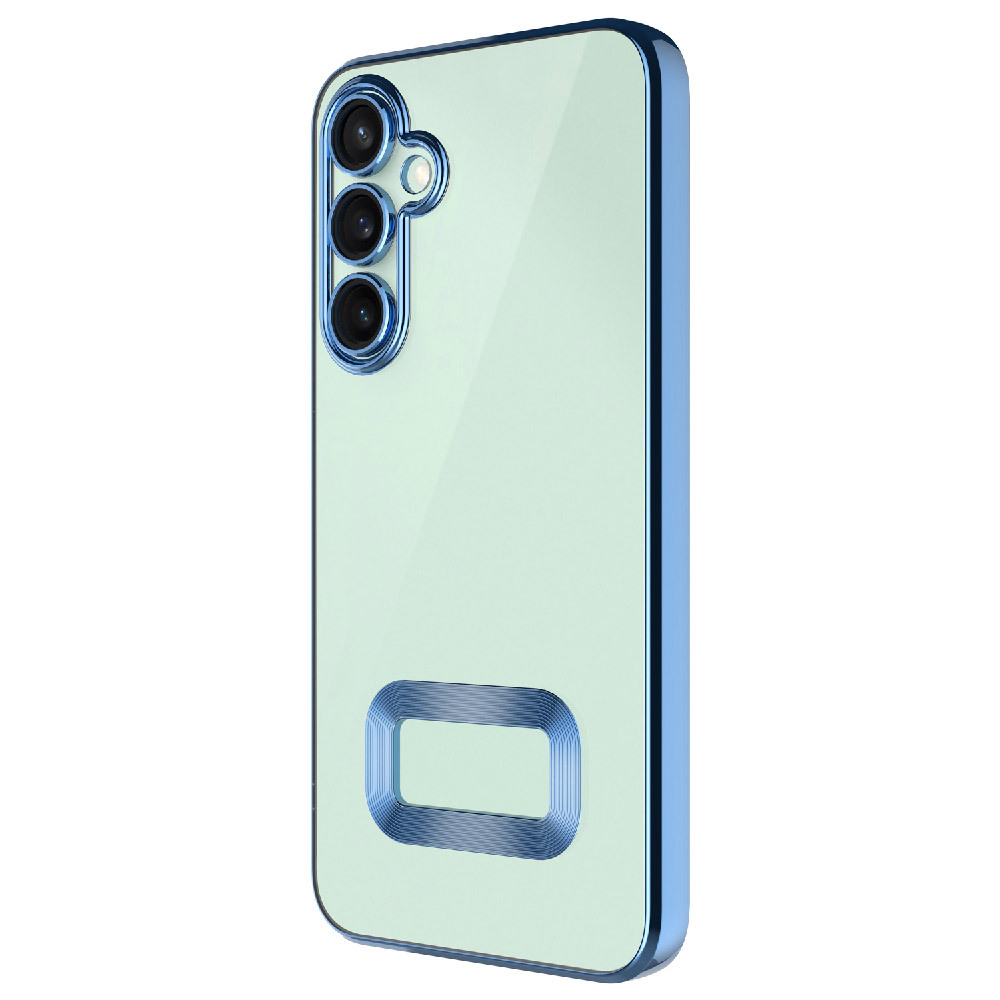 Galaxy A56 Kılıf Kamera Korumalı Logo Gösteren Zore Omega Kapak - Mavi