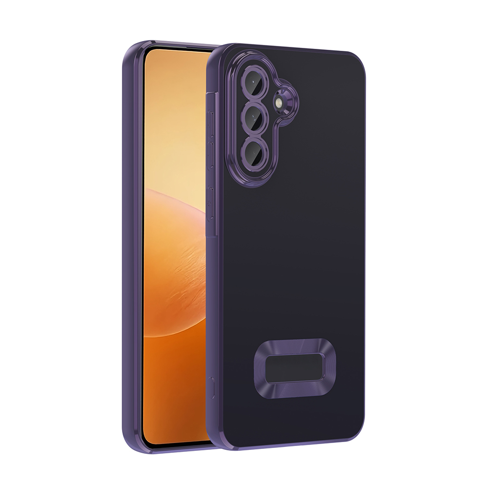 Galaxy A56 Kılıf Kamera Korumalı Logo Gösteren Zore Omega Kapak - Derin Mor