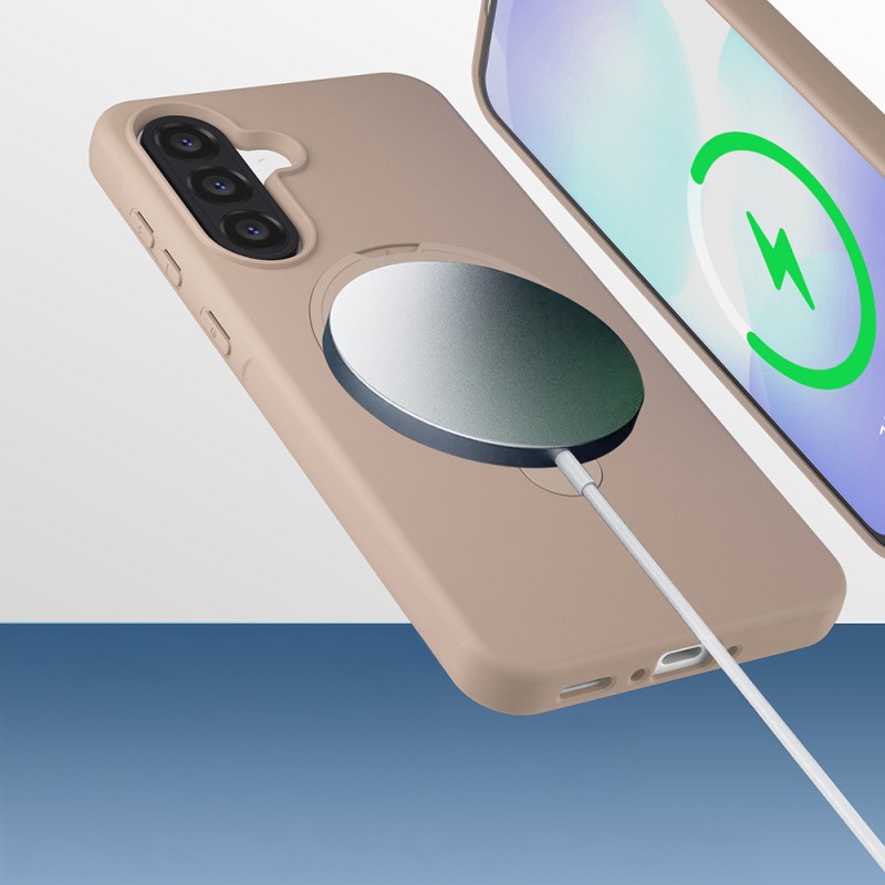 Galaxy A56 Kılıf M-safe Şarj Özellikli Standlı Zore Samara Kapak - 9