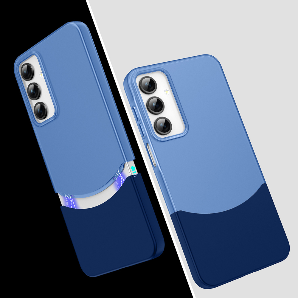 Galaxy A56 Kılıf Mıknatıslı Zore Duble Kapak - Lacivert