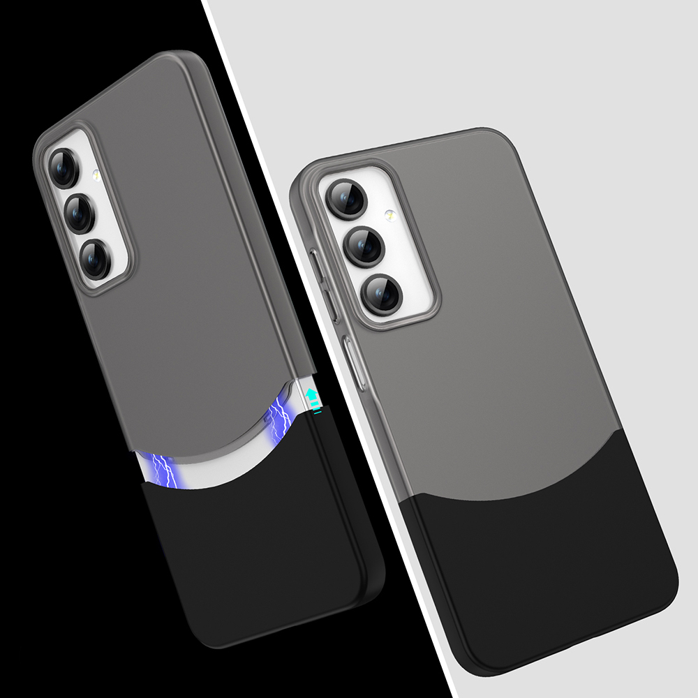 Galaxy A56 Kılıf Mıknatıslı Zore Duble Kapak - Siyah