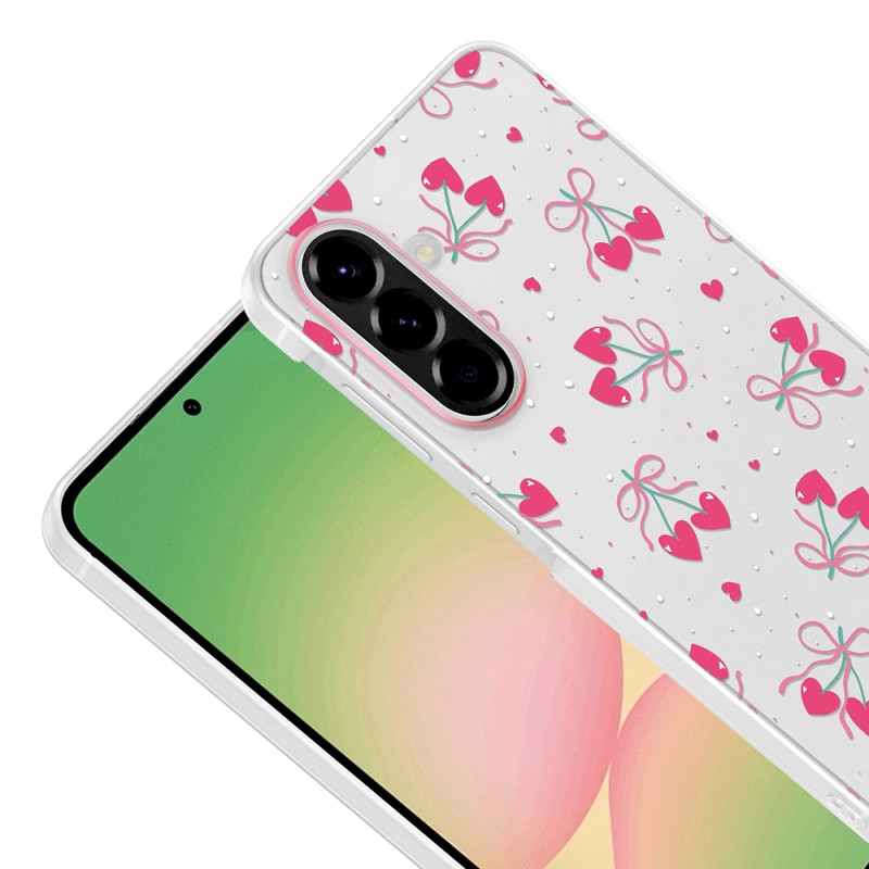 Galaxy A57 Case with Camera Protector, Patterned Zore Clip Cover - 11