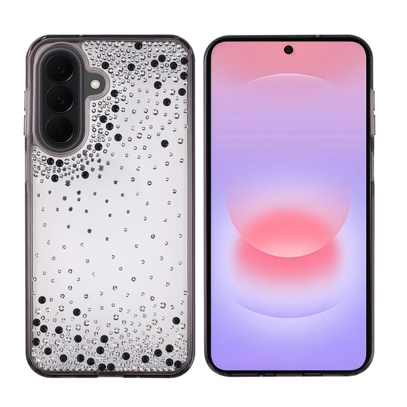 Galaxy A57 Kılıf Airbag Tasarımlı Damla Taşlı Şeffaf Zore Pera Silikon Kapak - 3