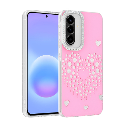 Galaxy A57 Kılıf Damla Taşlı Zore Rivas Sert PC Kapak - Zore