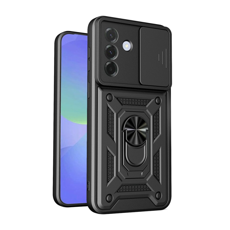 Galaxy A57 Kılıf Magnetik Standlı Kamera Korumalı Zore Sürgülü Vega Kapak - 2