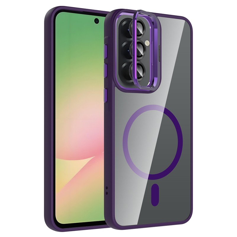 Galaxy A57 Kılıf Standlı ve Kamera Lens Hediyeli Zore Etro Kapak - 1