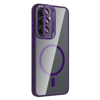 Galaxy A57 Kılıf Standlı ve Kamera Lens Hediyeli Zore Etro Kapak - 11