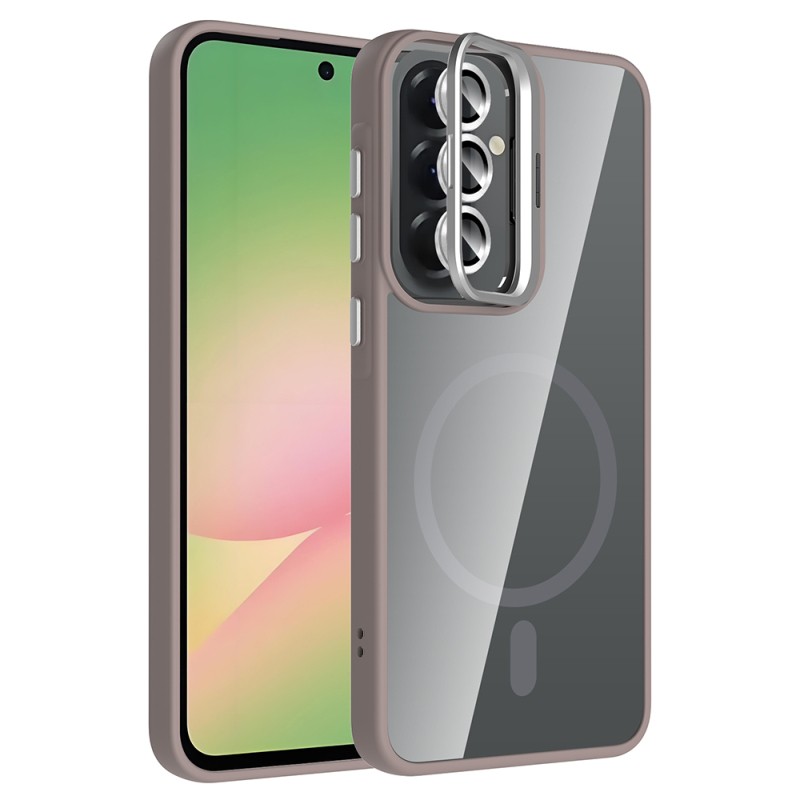 Galaxy A57 Kılıf Standlı ve Kamera Lens Hediyeli Zore Etro Kapak - 3