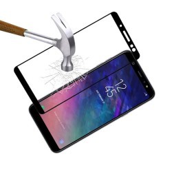 Galaxy A6 Plus 2018 Zore Kenarları Kırılmaya Dayanıklı Cam Ekran Koruyucu - 4