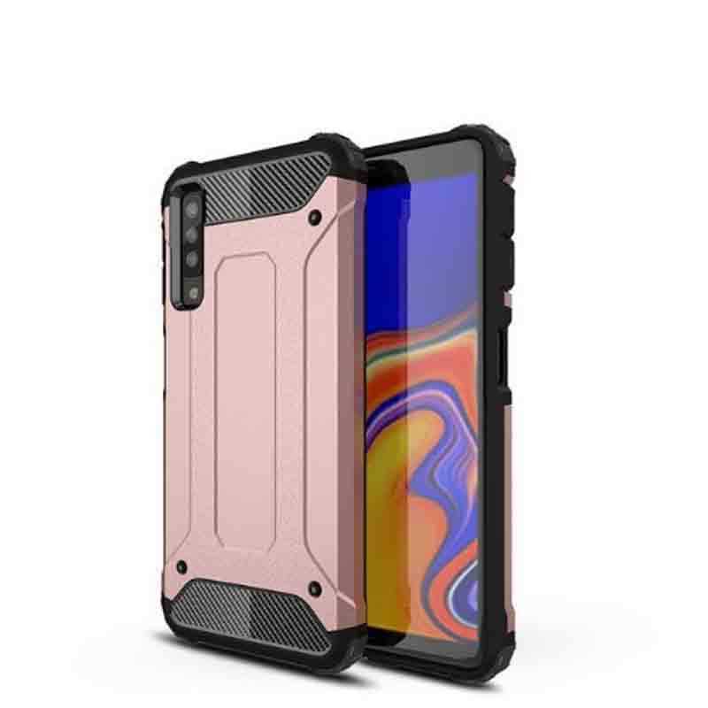 Galaxy A7 2018 Kılıf Zore Crash Silikon Kapak - Rose Gold