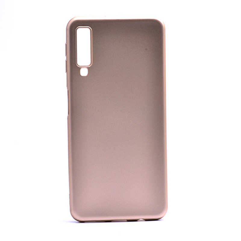 Galaxy A7 2018 Kılıf Zore Premier Silikon Kapak - Gold