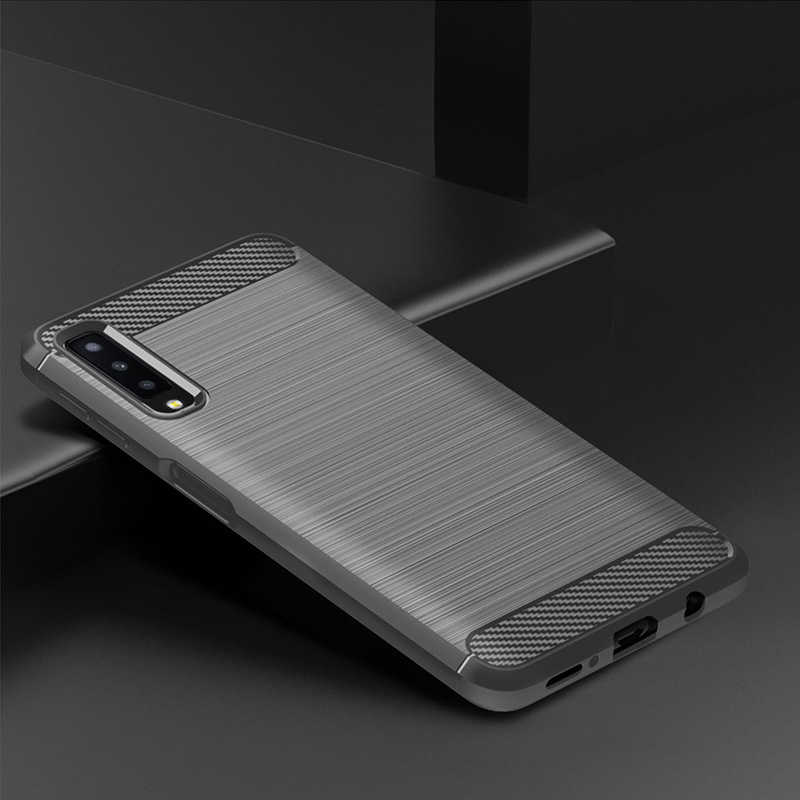 Galaxy A7 2018 Kılıf Zore Room Silikon Kapak - Gri