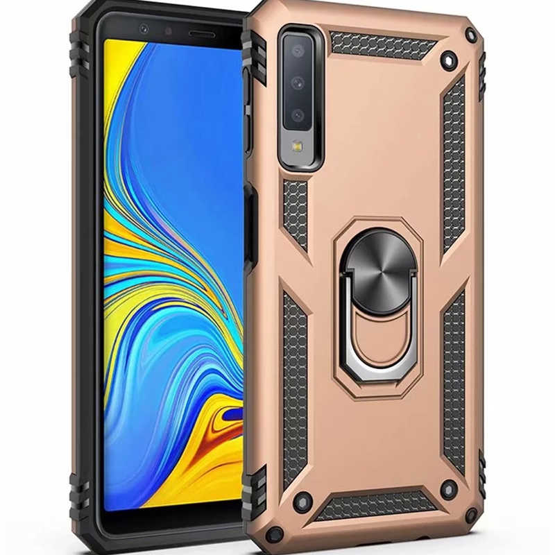 Galaxy A7 2018 Kılıf Zore Vega Kapak - Gold