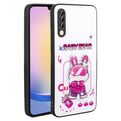 Galaxy A70 Case Shining Embossed Zore Amas Silicone Cover with Iconic Figure - Zore