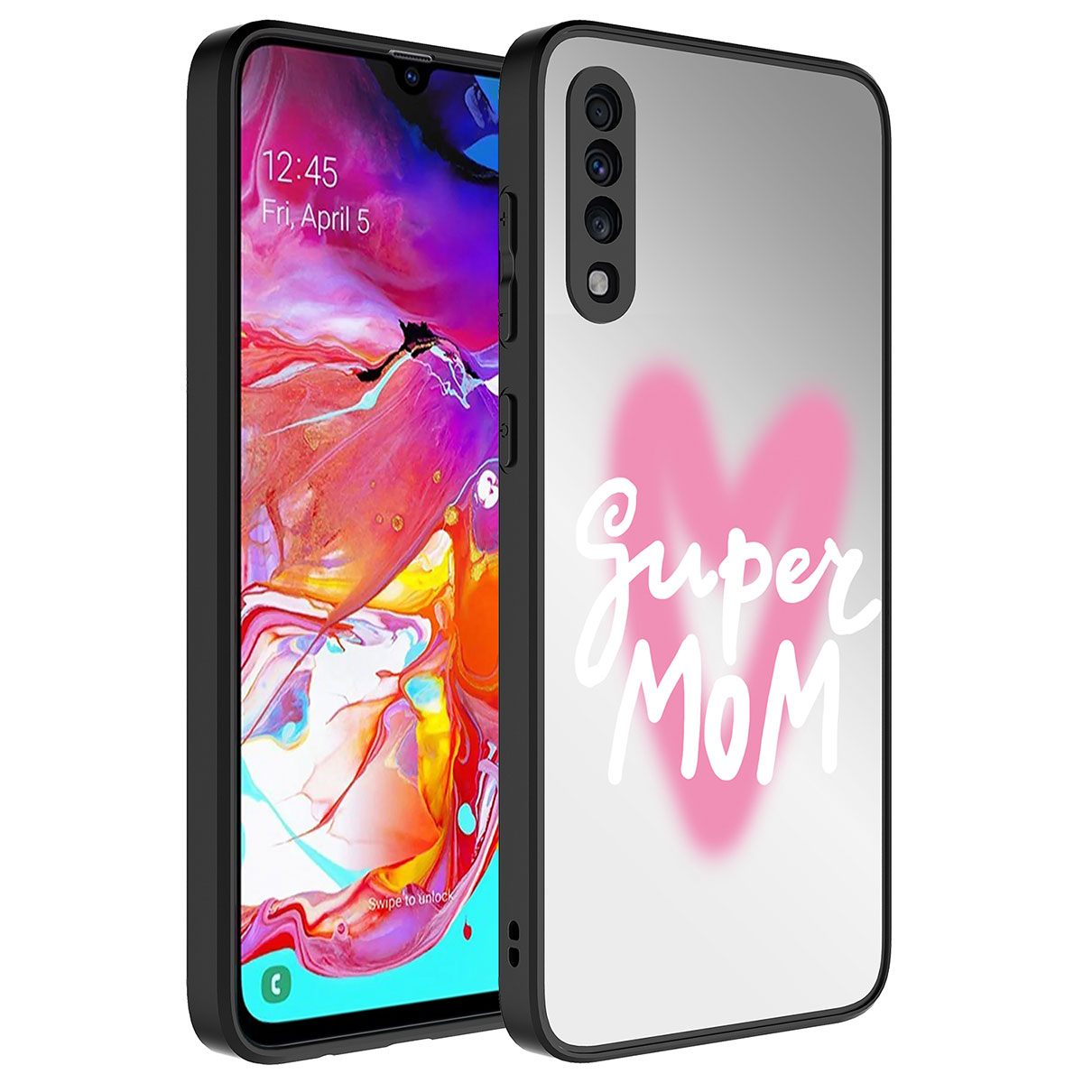 Galaxy A70 Kılıf Aynalı Desenli Kamera Korumalı Parlak Zore Mirror Kapak - Süper Anne