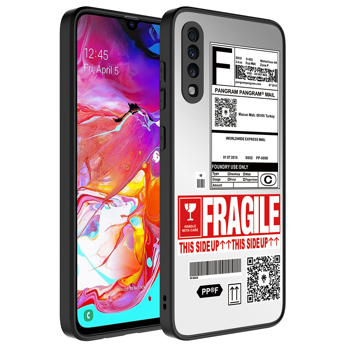 Galaxy A70 Kılıf Aynalı Desenli Kamera Korumalı Parlak Zore Mirror Kapak - Fragile