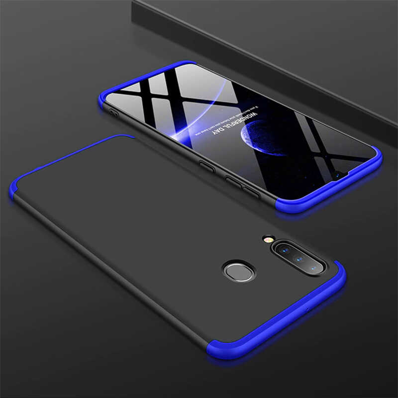 Galaxy A70 Kılıf Zore Ays Kapak - Siyah-Mavi