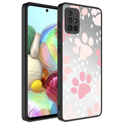 Galaxy A71 Case Mirror Patterned Camera Protected Glossy Zore Mirror Cover - Zore