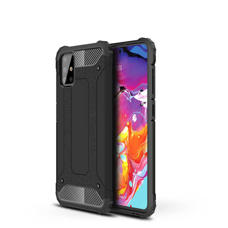 Galaxy A71 Kılıf Zore Crash Silikon Kapak - Siyah
