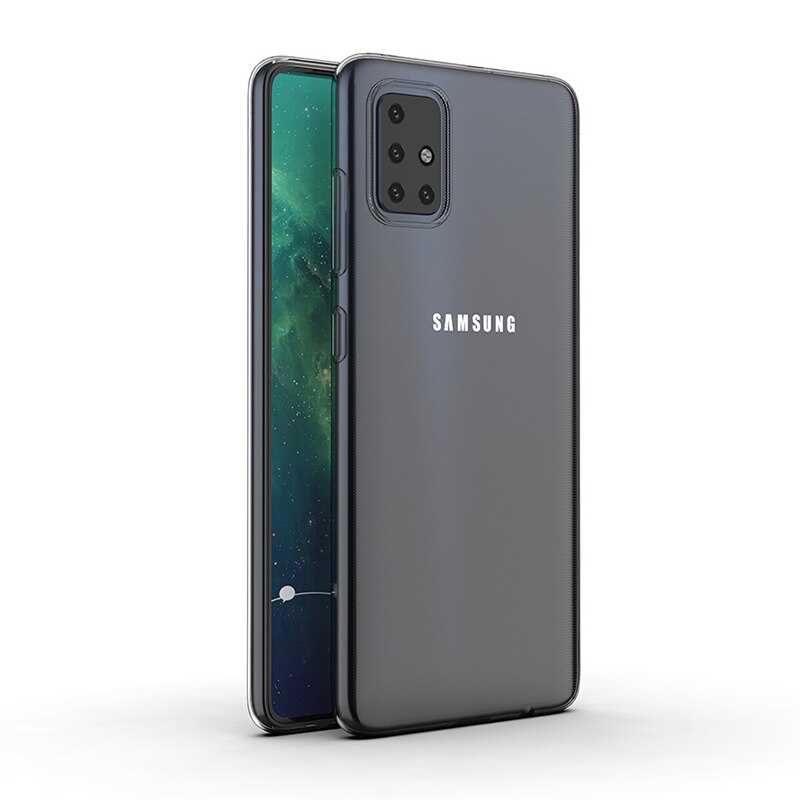 Galaxy A71 Kılıf Zore Süper Silikon Kapak - Renksiz