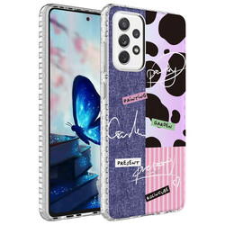 Galaxy A72 Case Airbag Edge Colorful Patterned Silicone Zore Elegans Cover - Zore