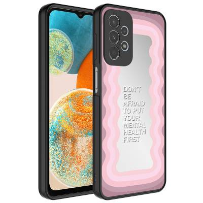 Galaxy A72 Case Mirror Patterned Camera Protected Glossy Zore Mirror Cover - Zore