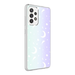 Galaxy A72 Case Zore M-Blue Patterned Cover - Zore