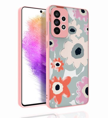 Galaxy A73 Kılıf Desenli Kamera Korumalı Parlak Zore Nora Kapak - 7