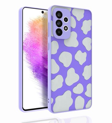 Galaxy A73 Kılıf Desenli Kamera Korumalı Parlak Zore Nora Kapak - 8