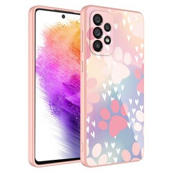 Galaxy A73 Kılıf Kamera Korumalı Desenli Sert Silikon Zore Epoksi Kapak NO4
