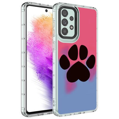 Galaxy A73 Kılıf Kamera Korumalı Renkli Desenli Sert Silikon Zore Korn Kapak - 16