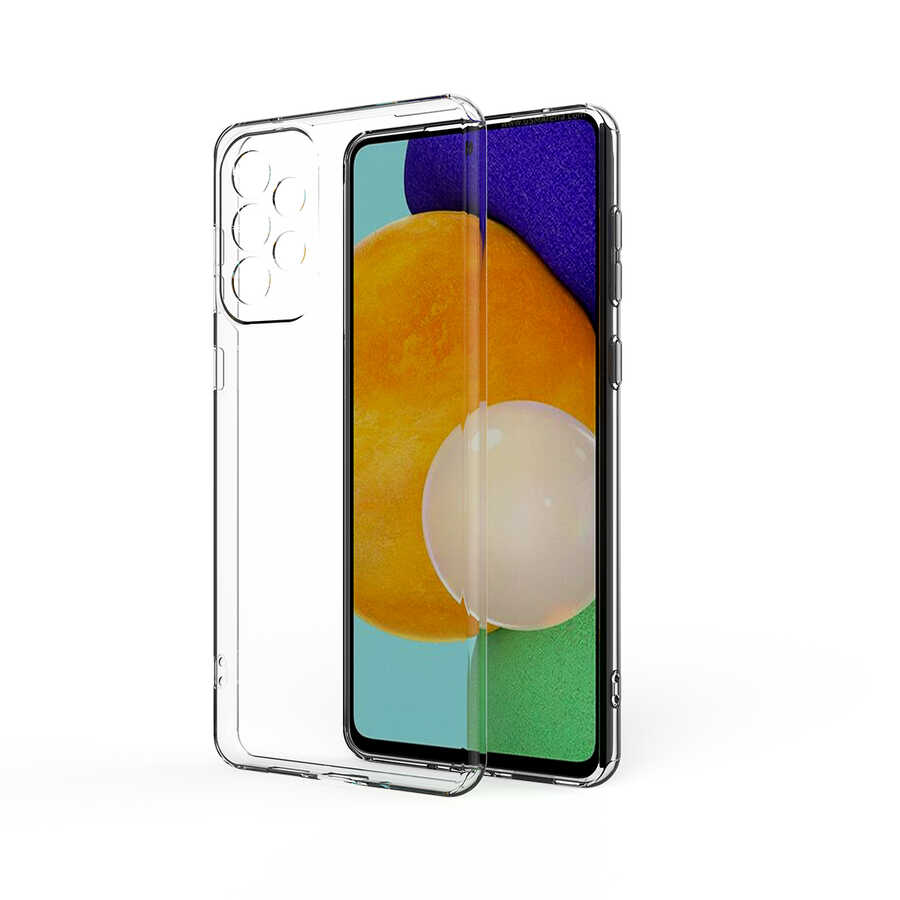Galaxy A73 Kılıf Zore Kamera Korumalı Süper Silikon Kapak - Renksiz