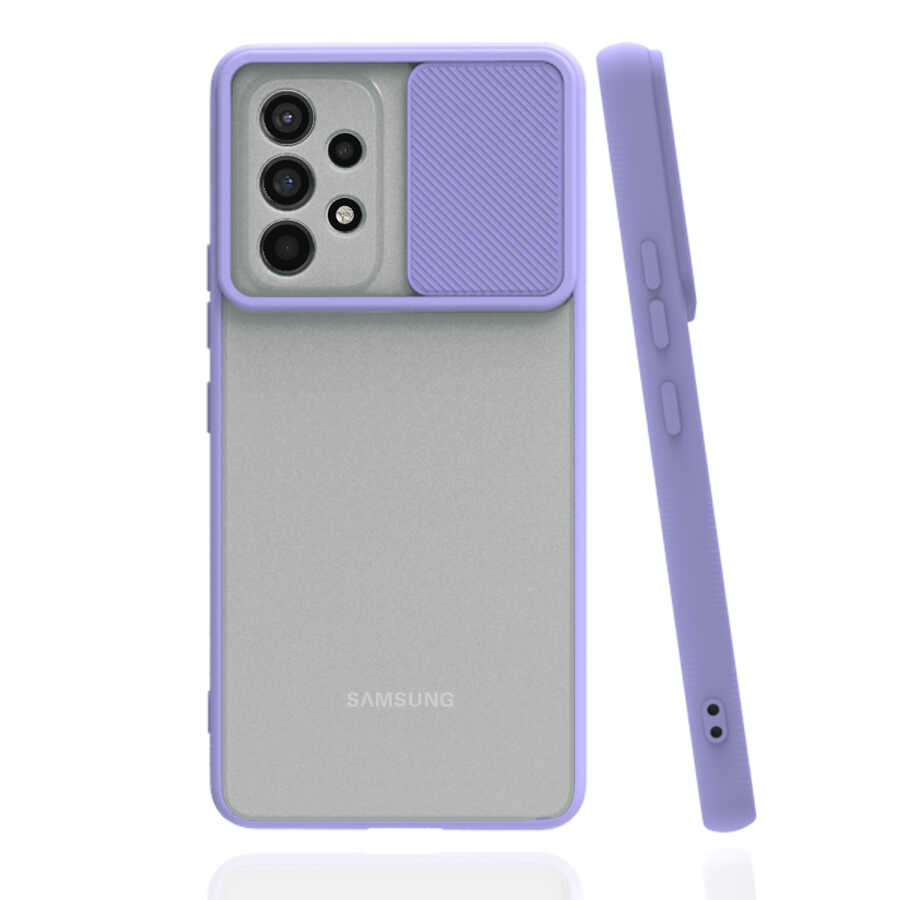 Galaxy A73 Kılıf Zore Lensi Kapak - Lila