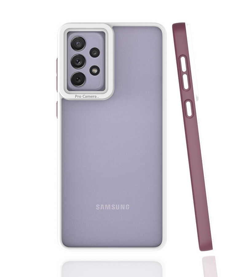 Galaxy A73 Kılıf Zore Mima Kapak - Mürdüm