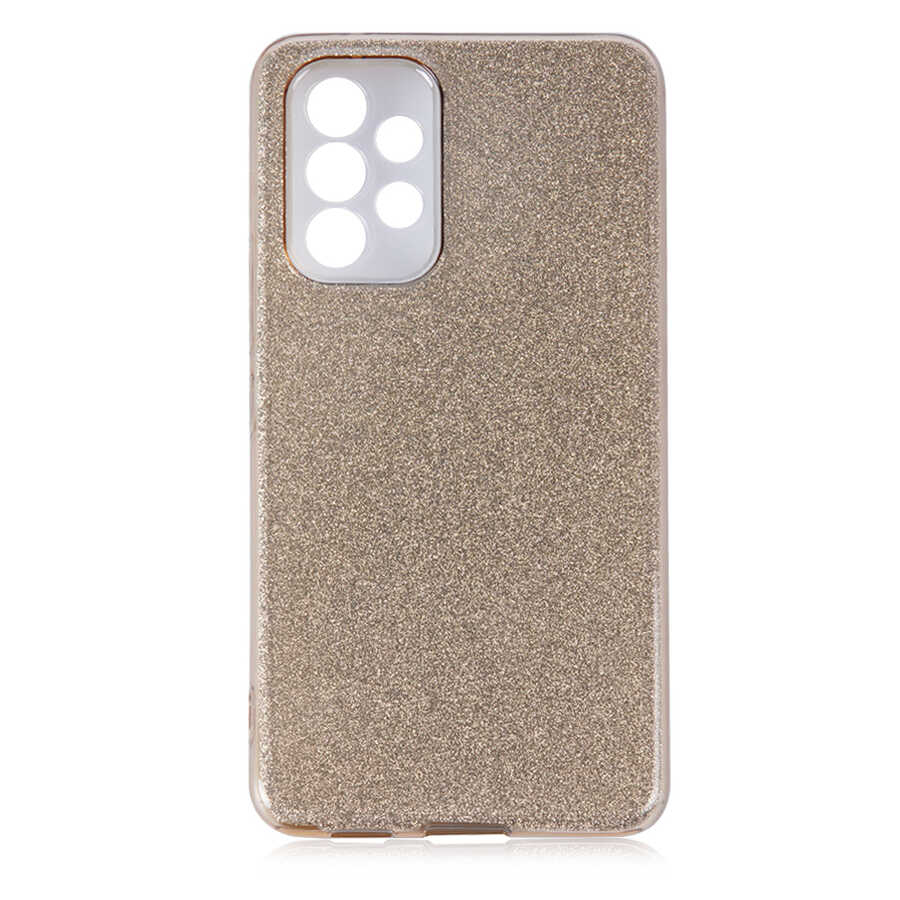 Galaxy A73 Kılıf Zore Shining Silikon - Gold