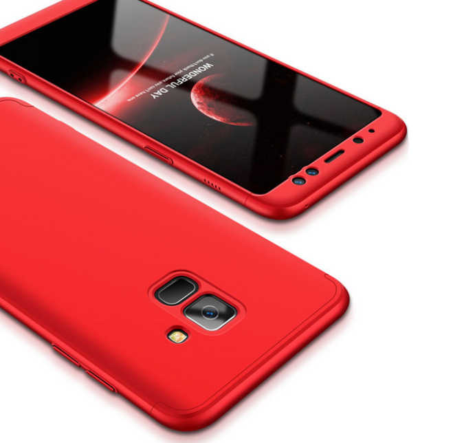 Galaxy A8 2018 Kılıf Zore Ays Kapak - Kırmızı