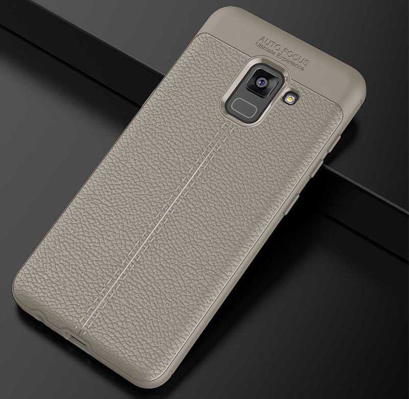 Galaxy A8 2018 Kılıf Zore Niss Silikon Kapak - Gri