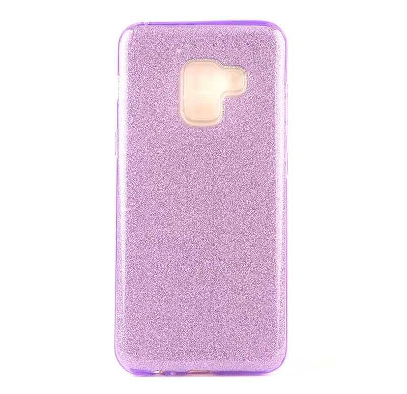 Galaxy A8 2018 Kılıf Zore Shining Silikon - Mor