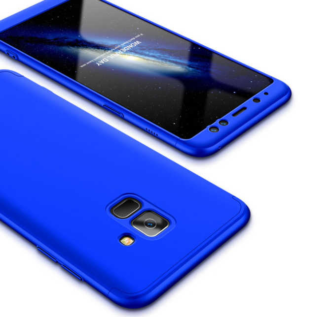 Galaxy A8 Plus 2018 Kılıf Zore Ays Kapak - Mavi