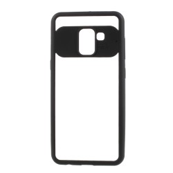 Galaxy A8 Plus 2018 Kılıf Zore Buttom Kapak Siyah